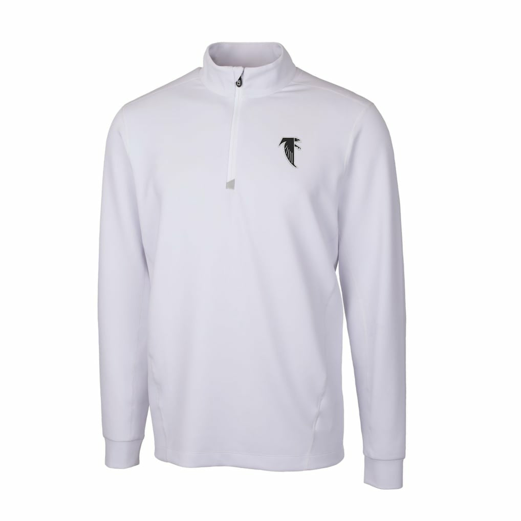 Atlanta Falcons  Cutter & Buck Throwback Logo Traverse Stretch Quarter-Zip Pullover Top
