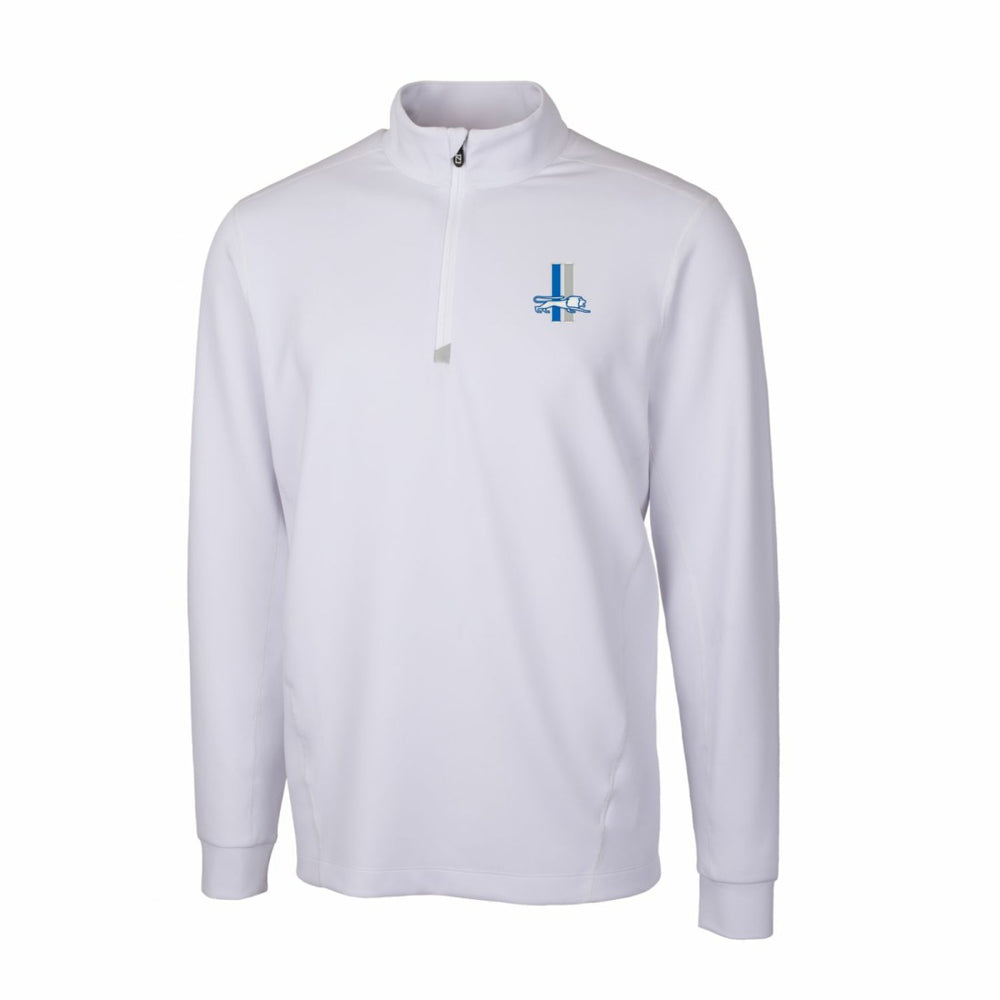 Detroit Lions  Cutter & Buck Throwback Logo Traverse Stretch Quarter-Zip Pullover Top