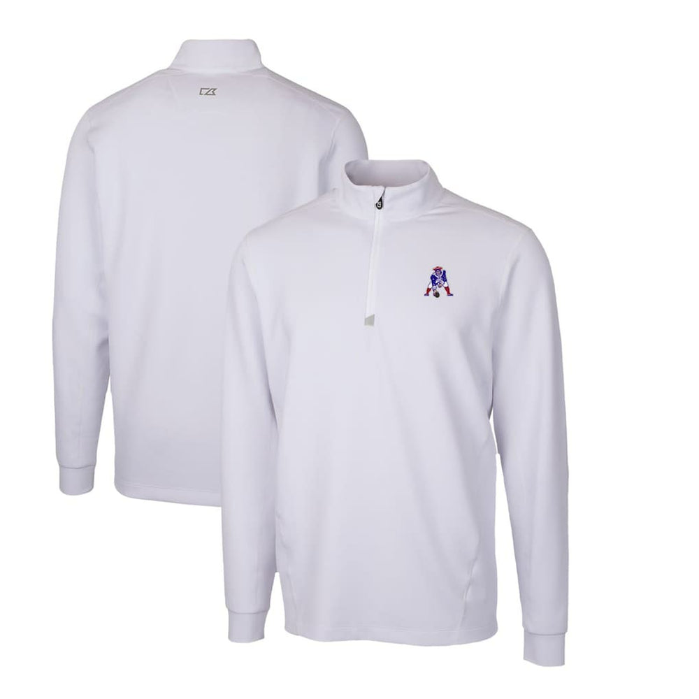 New England Patriots  Cutter & Buck Throwback Logo Traverse Stretch Quarter-Zip Pullover Top