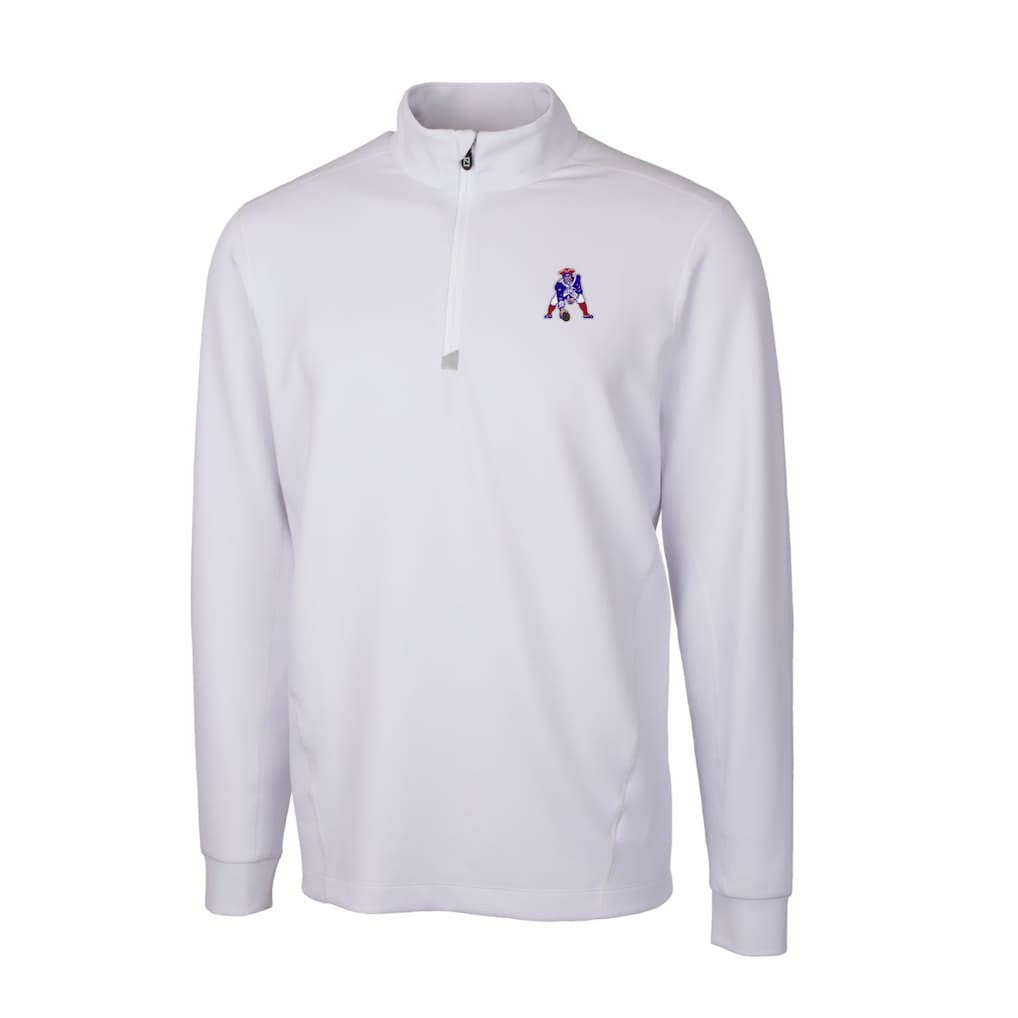 New England Patriots  Cutter & Buck Throwback Logo Traverse Stretch Quarter-Zip Pullover Top