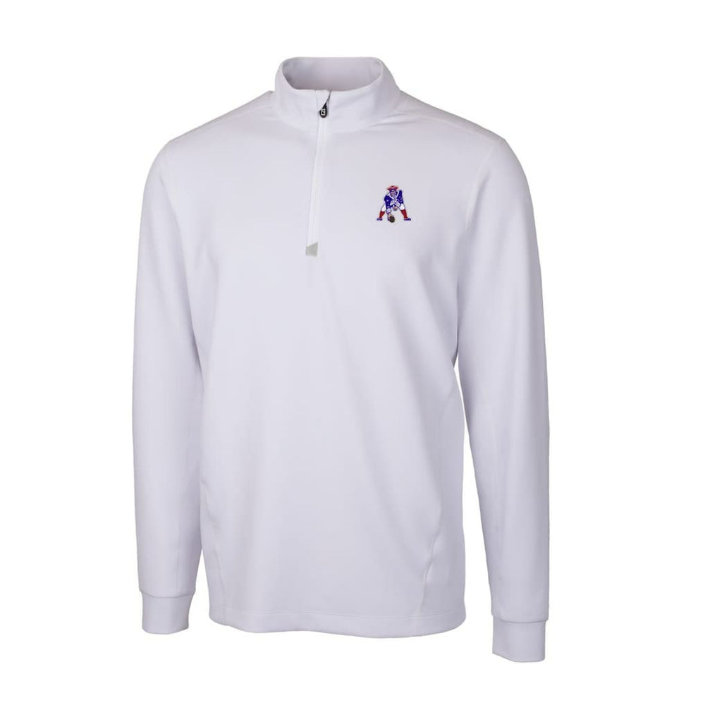 New England Patriots  Cutter & Buck Throwback Logo Traverse Stretch Quarter-Zip Pullover Top
