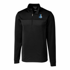 Detroit Lions  Cutter & Buck Throwback Logo Traverse Stripe Stretch Quarter-Zip Pullover Top