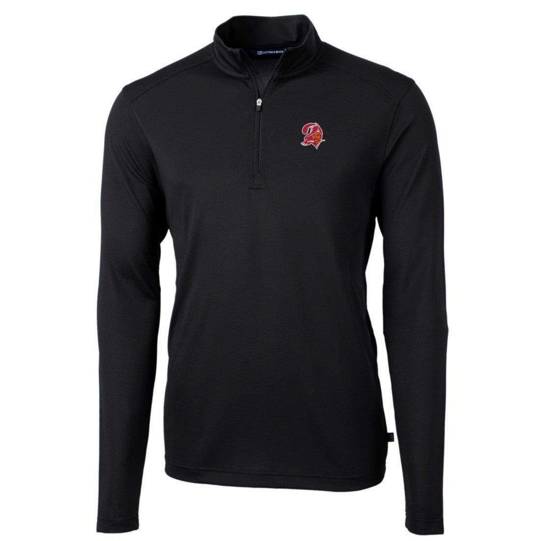 Tampa Bay Buccaneers  Cutter & Buck Throwback Logo Virtue Eco Pique Recycled Quarter-Zip Pullover Top