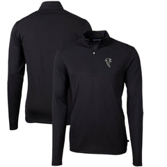 Atlanta Falcons  Cutter & Buck Throwback Logo Virtue Eco Pique Recycled Quarter-Zip Pullover Top