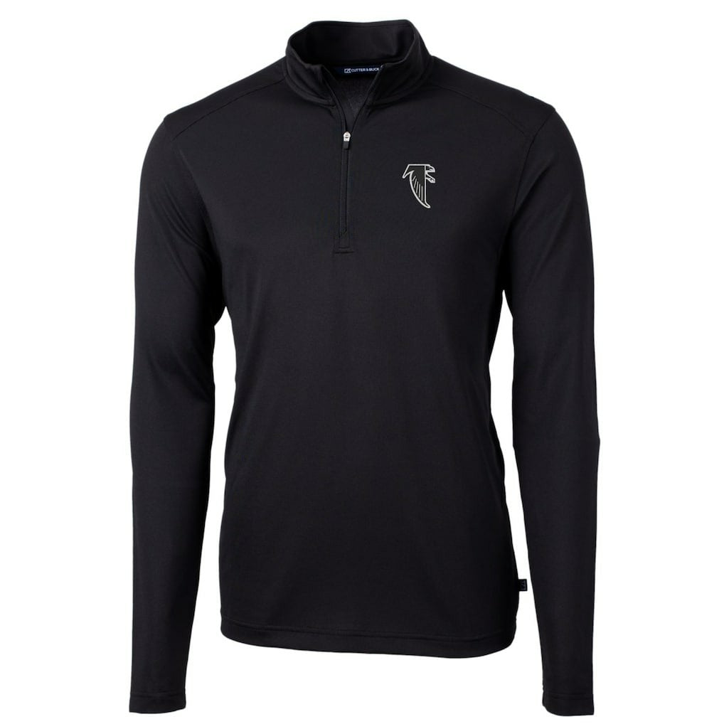 Atlanta Falcons  Cutter & Buck Throwback Logo Virtue Eco Pique Recycled Quarter-Zip Pullover Top