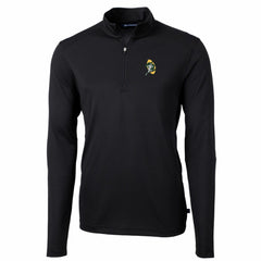 Green Bay Packers  Cutter & Buck Throwback Logo Virtue Eco Pique Recycled Quarter-Zip Pullover Top
