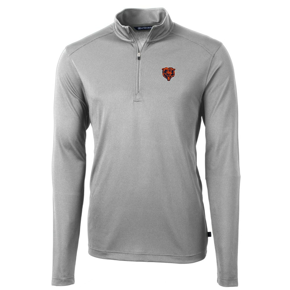 Chicago Bears  Cutter & Buck Throwback Logo Virtue Eco Pique Recycled Quarter-Zip Pullover Top
