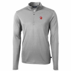Tampa Bay Buccaneers  Cutter & Buck Throwback Logo Virtue Eco Pique Recycled Quarter-Zip Pullover Top