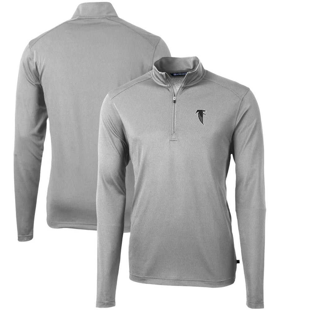 Atlanta Falcons  Cutter & Buck Throwback Logo Virtue Eco Pique Recycled Quarter-Zip Pullover Top