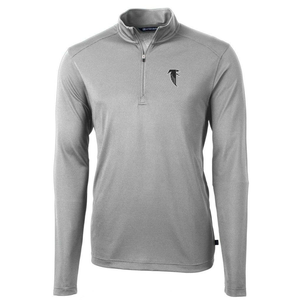 Atlanta Falcons  Cutter & Buck Throwback Logo Virtue Eco Pique Recycled Quarter-Zip Pullover Top