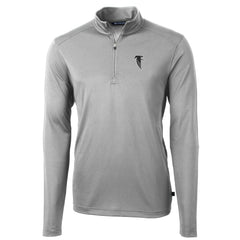 Atlanta Falcons  Cutter & Buck Throwback Logo Virtue Eco Pique Recycled Quarter-Zip Pullover Top