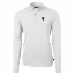 Atlanta Falcons  Cutter & Buck Throwback Logo Virtue Eco Pique Recycled Quarter-Zip Pullover Top