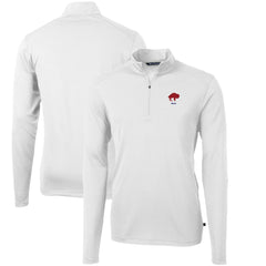 Buffalo Bills  Cutter & Buck Throwback Logo Virtue Eco Pique Recycled Quarter-Zip Pullover Top