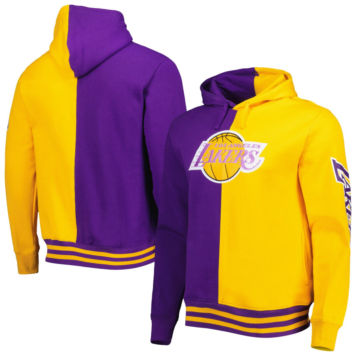 Los Angeles Lakers Hardwood Classics Split Pullover Hoodie Online