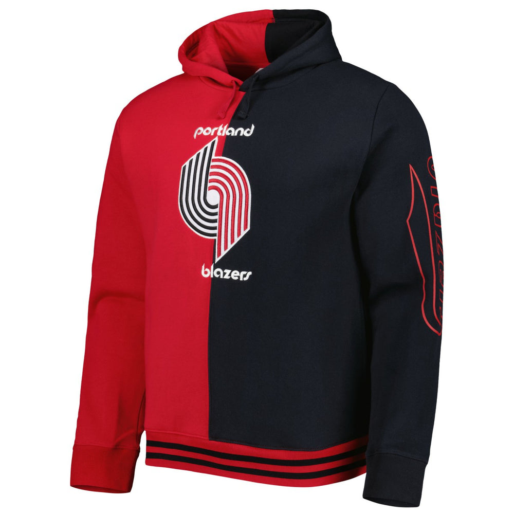 Portland Trail Blazers Hardwood Classics Split Pullover Hoodie New