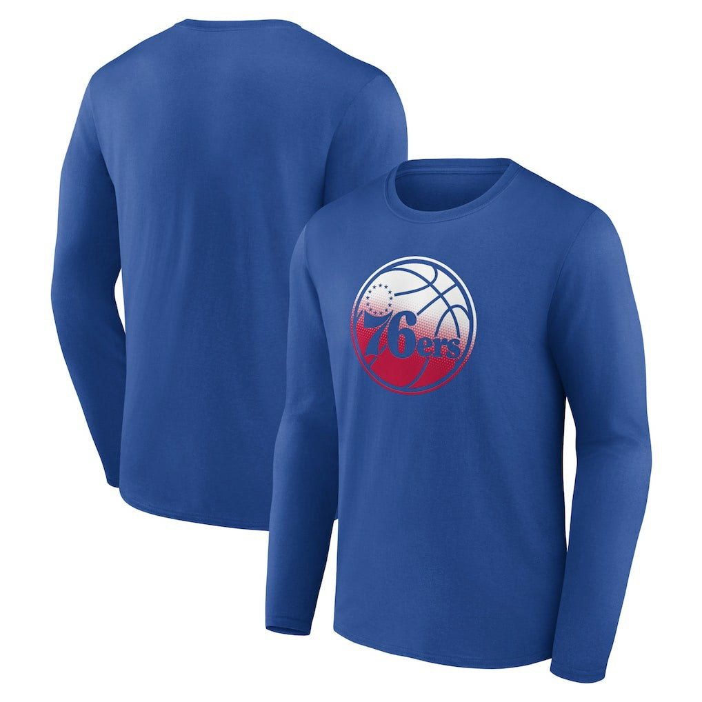 Philadelphia 76ers Gradient Logo Long Sleeve T-Shirt New