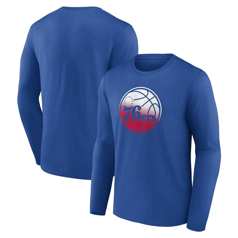 Philadelphia 76ers Gradient Logo Long Sleeve T-Shirt New
