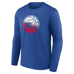 Philadelphia 76ers Gradient Logo Long Sleeve T-Shirt New