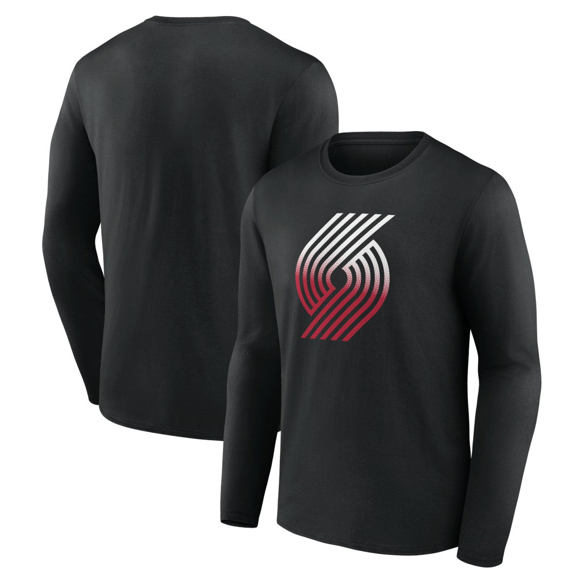 Portland Trail Blazers Gradient Logo Long Sleeve T-Shirt On Sale