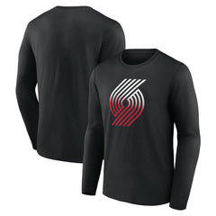 Portland Trail Blazers Gradient Logo Long Sleeve T-Shirt On Sale