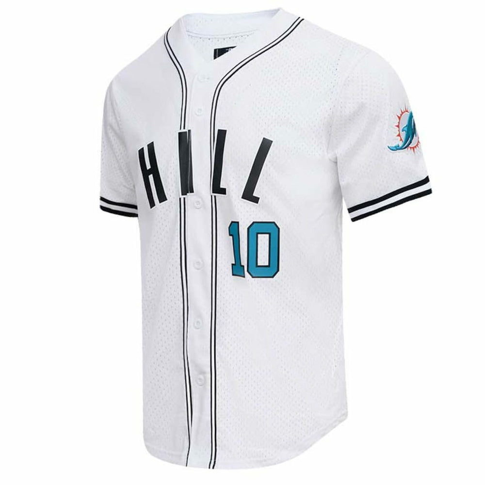 Miami Dolphins  Tyreek Hill  Pro Standard Mesh Baseball Button-Up T-Shirt