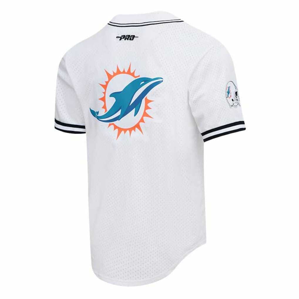 Miami Dolphins  Tyreek Hill  Pro Standard Mesh Baseball Button-Up T-Shirt