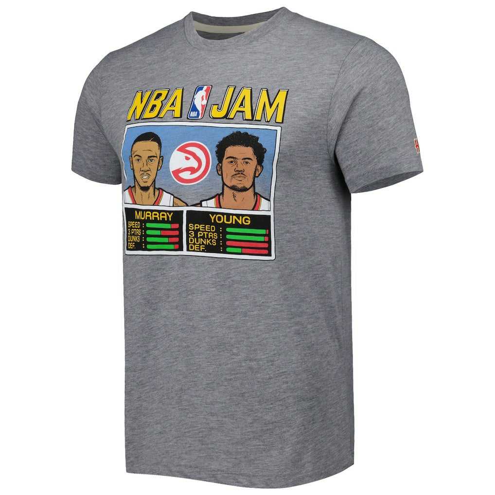 Dejounte Murray & Trae Young Atlanta Hawks Homage NBA Jam Tri-Blend T-Shirt On Sale