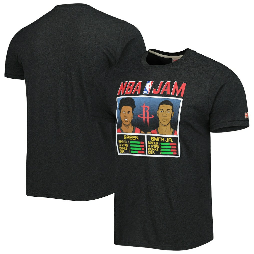 Jalen Green & Jabari Smith Jr. Houston Rockets Homage NBA Jam Tri-Blend T-Shirt New