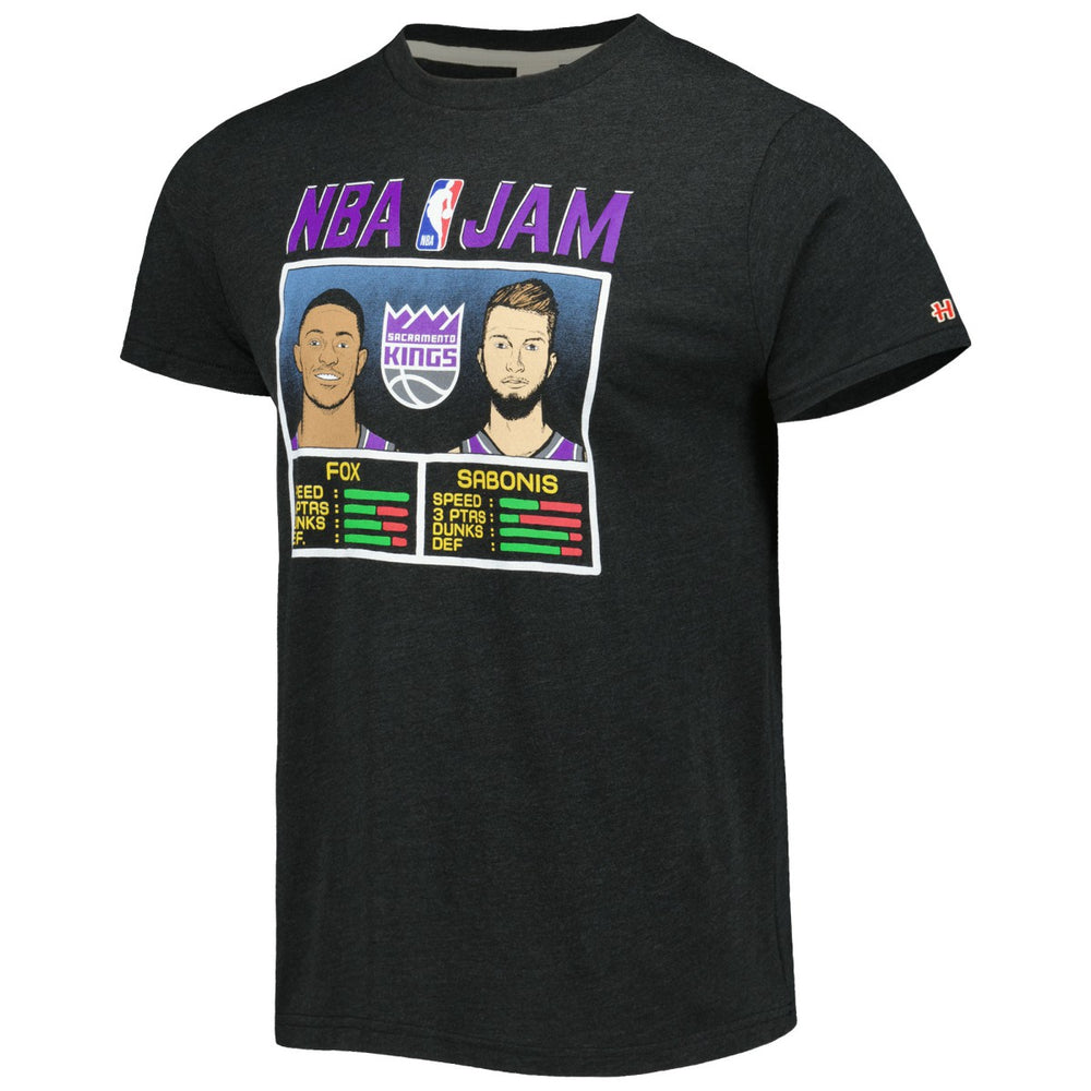 De'Aaron Fox & Domantas Sabonis Sacramento Kings Homage NBA Jam Tri-Blend T-Shirt On Sale
