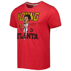 Trae Young Atlanta Hawks Homage Caricature Tri-Blend T-Shirt For Sale