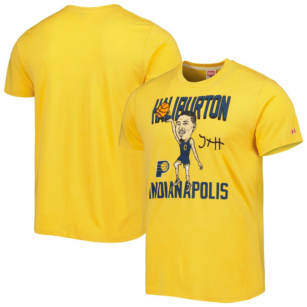 Tyrese Haliburton Indiana Pacers Homage Caricature Tri-Blend T-Shirt Online