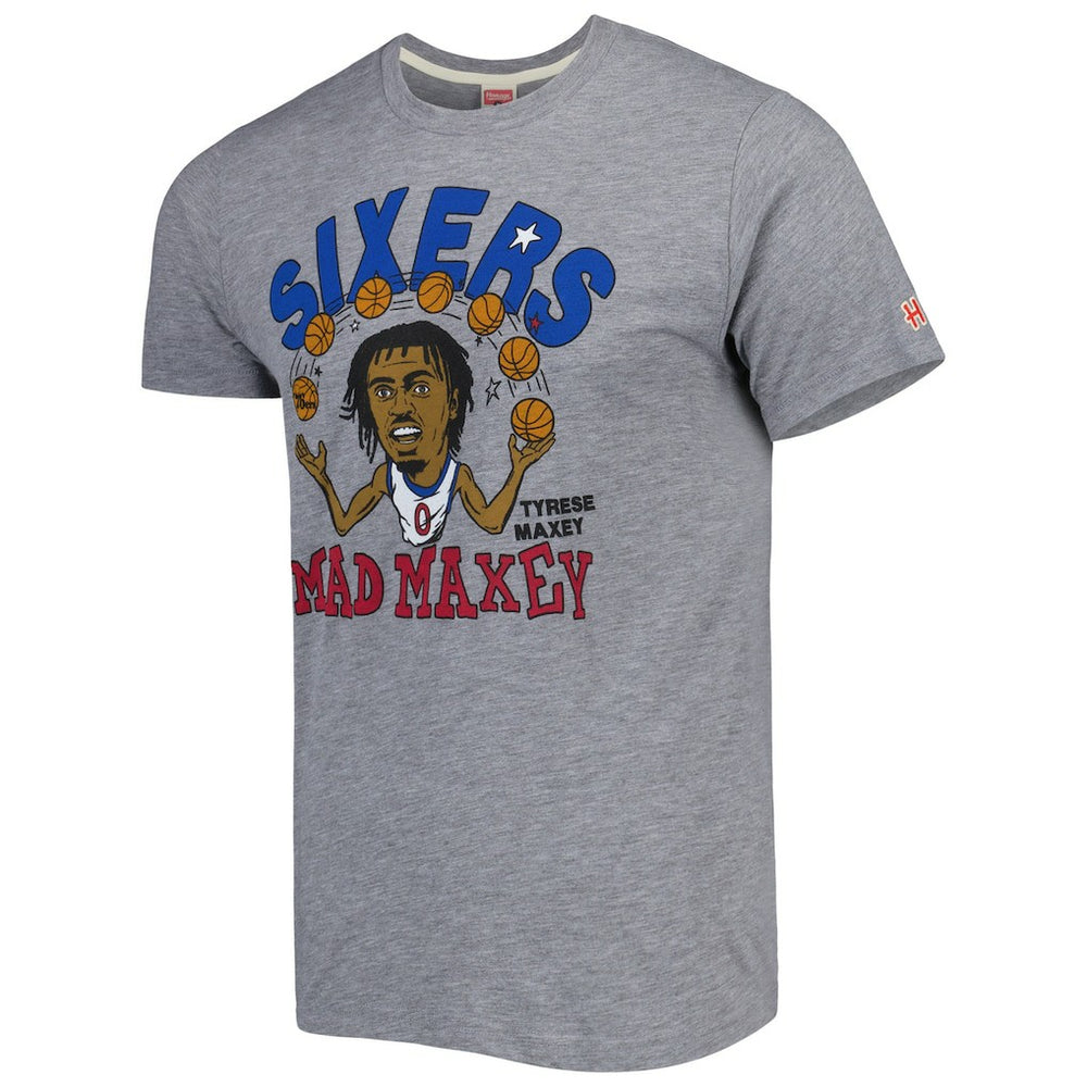 Tyrese Maxey Philadelphia 76ers Homage Caricature Tri-Blend T-Shirt Online