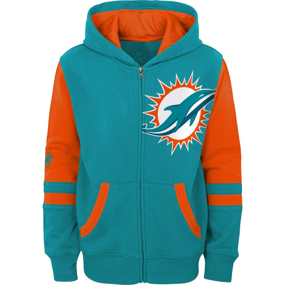 Miami Dolphins  Preschool Stadium Color Block Full-Zip Hoodie