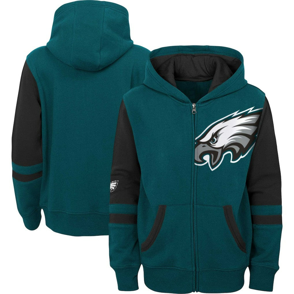 Philadelphia Eagles  Preschool Stadium Color Block Full-Zip Hoodie