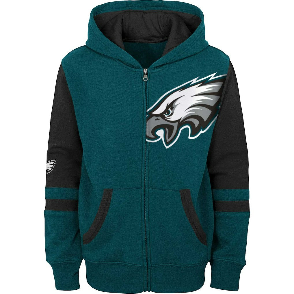 Philadelphia Eagles  Preschool Stadium Color Block Full-Zip Hoodie