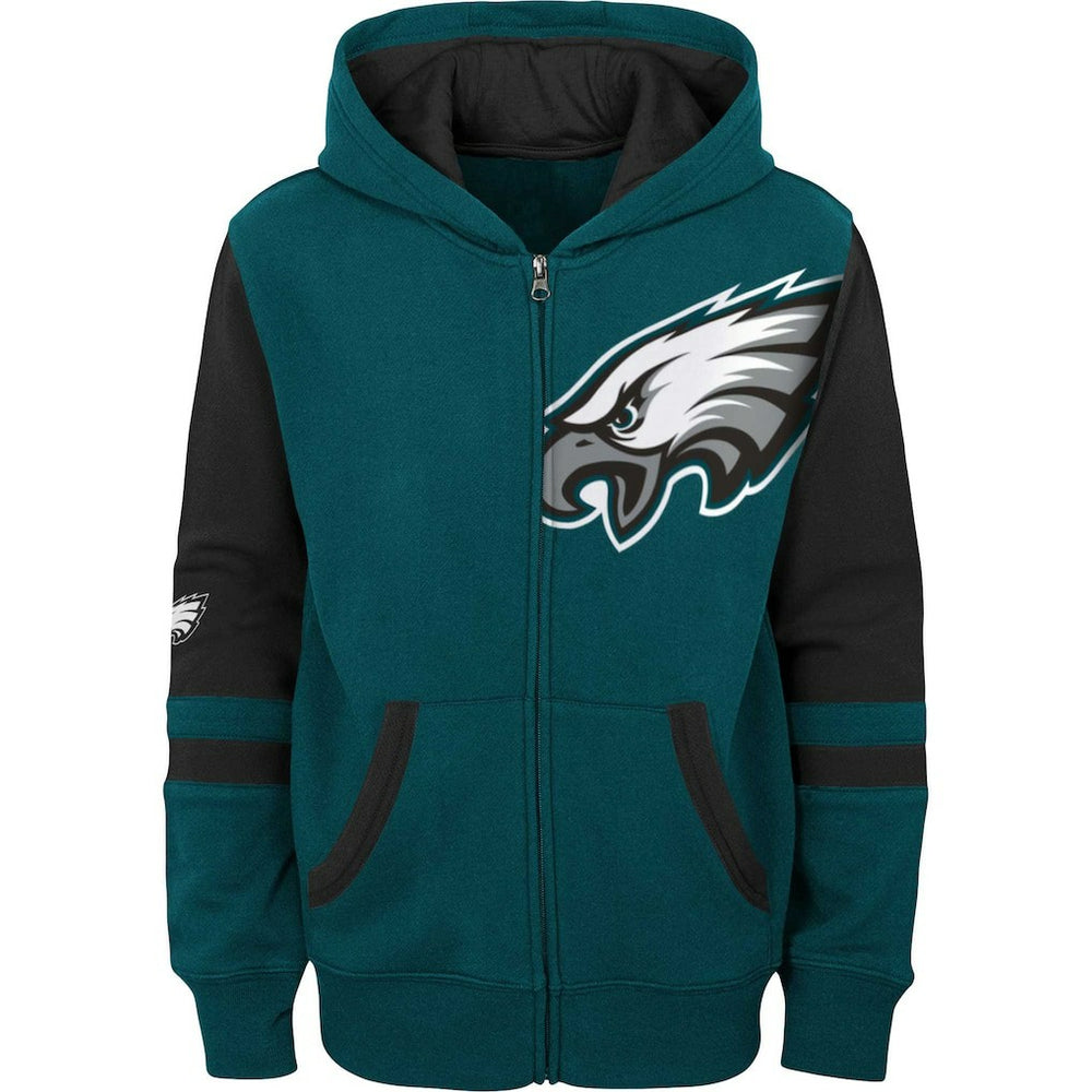 Philadelphia Eagles  Preschool Stadium Color Block Full-Zip Hoodie