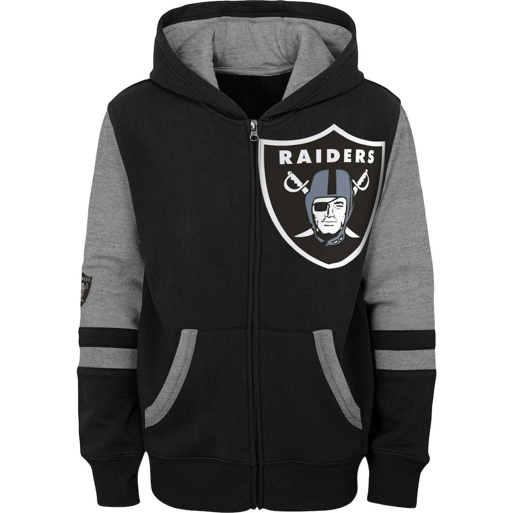 Las Vegas Raiders  Preschool Stadium Color Block Full-Zip Hoodie