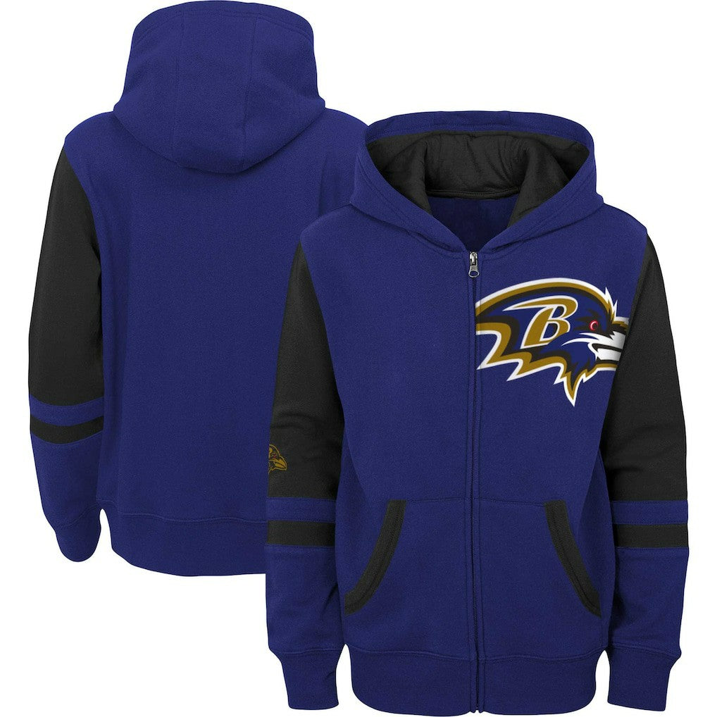 Baltimore Ravens  Preschool Stadium Color Block Full-Zip Hoodie