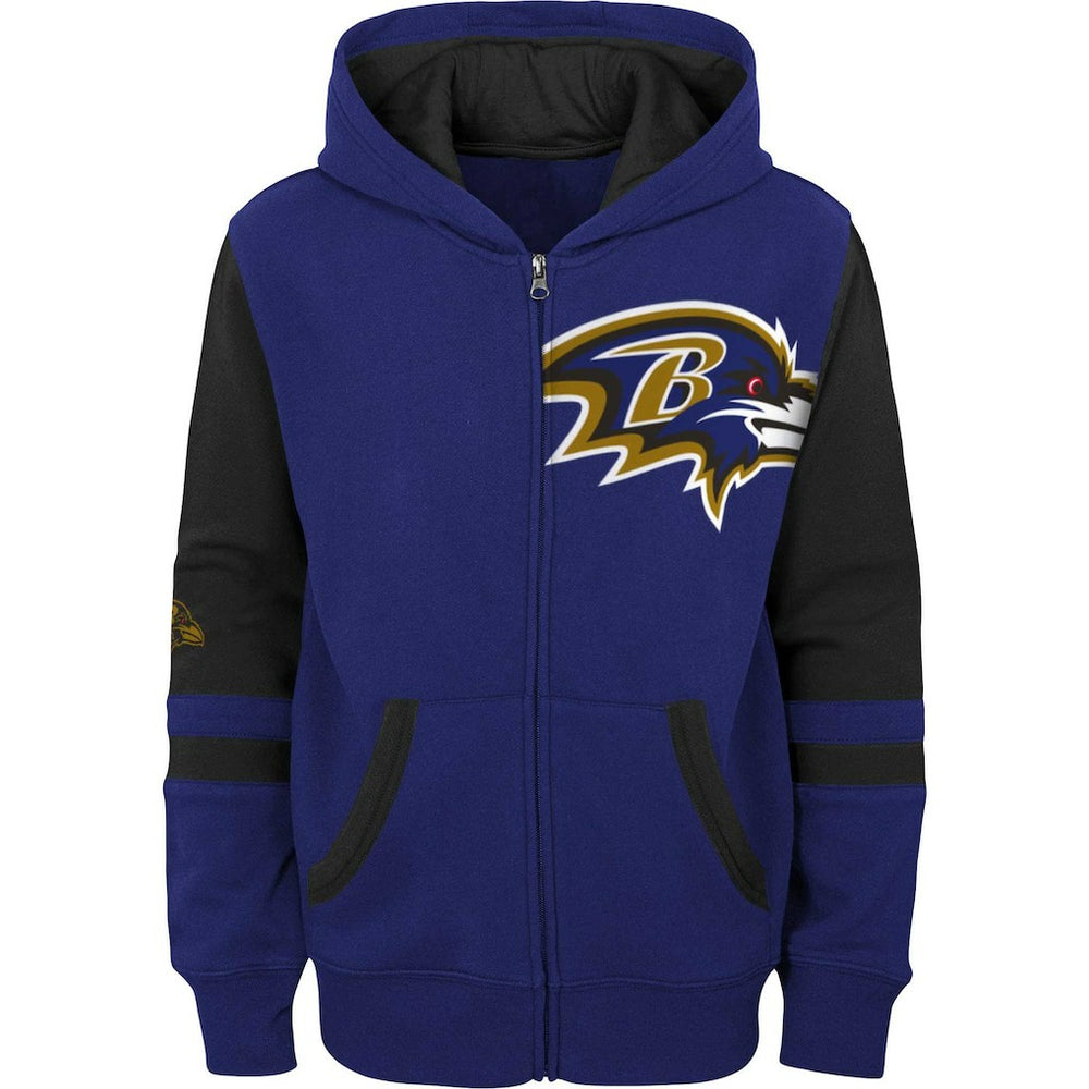 Baltimore Ravens  Preschool Stadium Color Block Full-Zip Hoodie