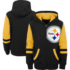 Pittsburgh Steelers  Preschool Stadium Color Block Full-Zip Hoodie