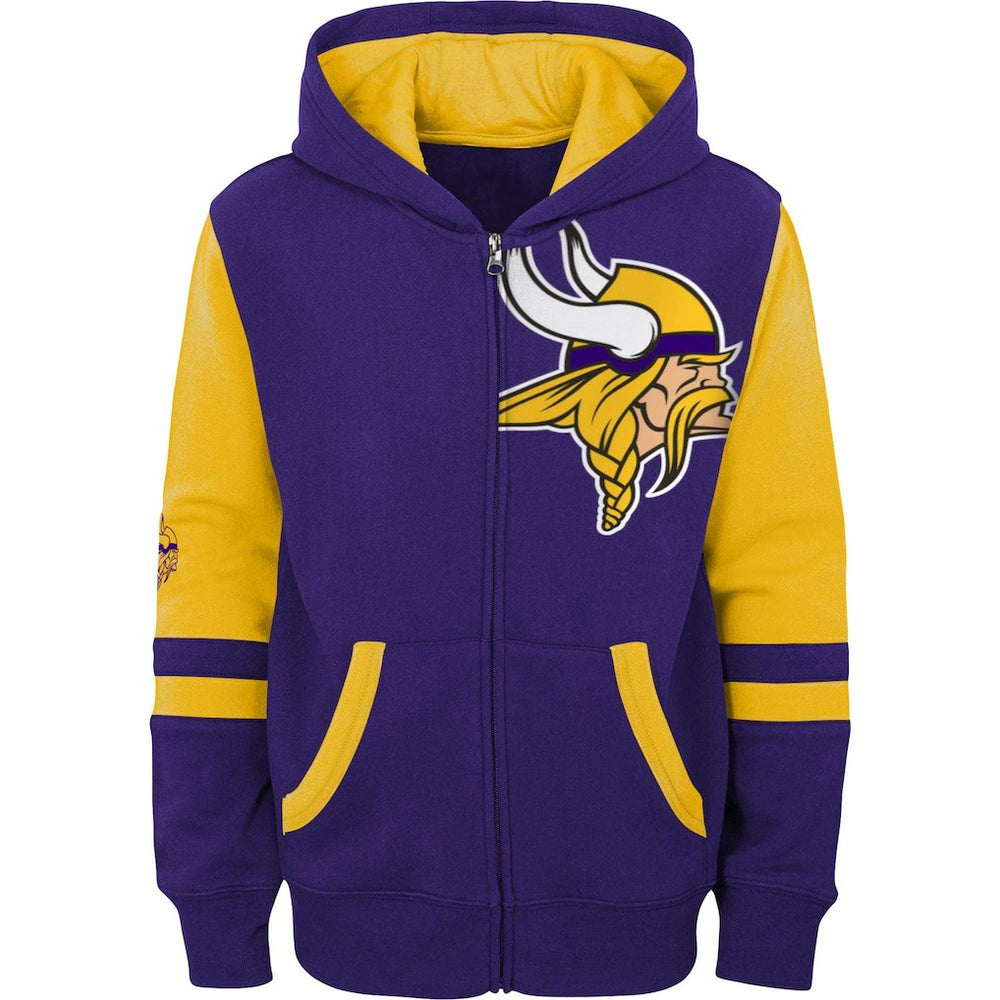 Minnesota Vikings  Preschool Stadium Color Block Full-Zip Hoodie