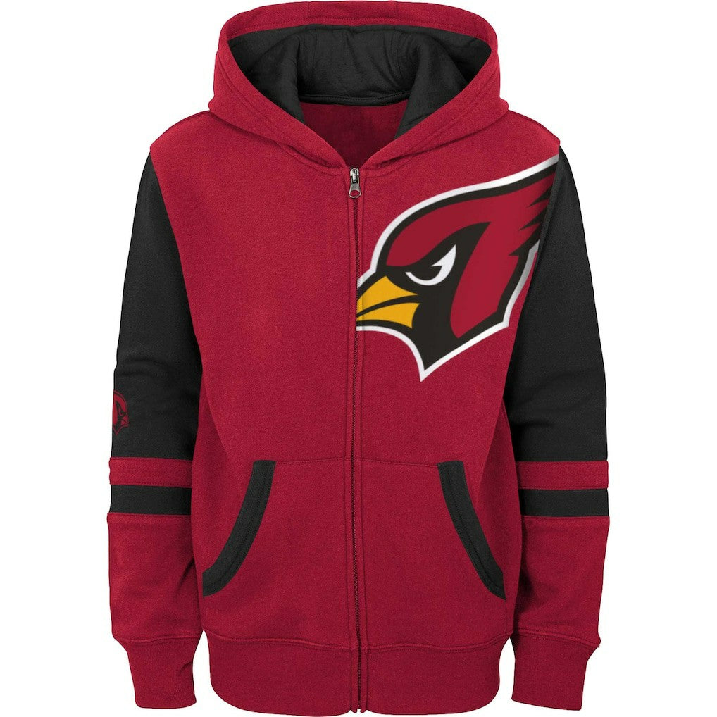 Arizona Cardinals  Youth Colorblock Full-Zip Hoodie