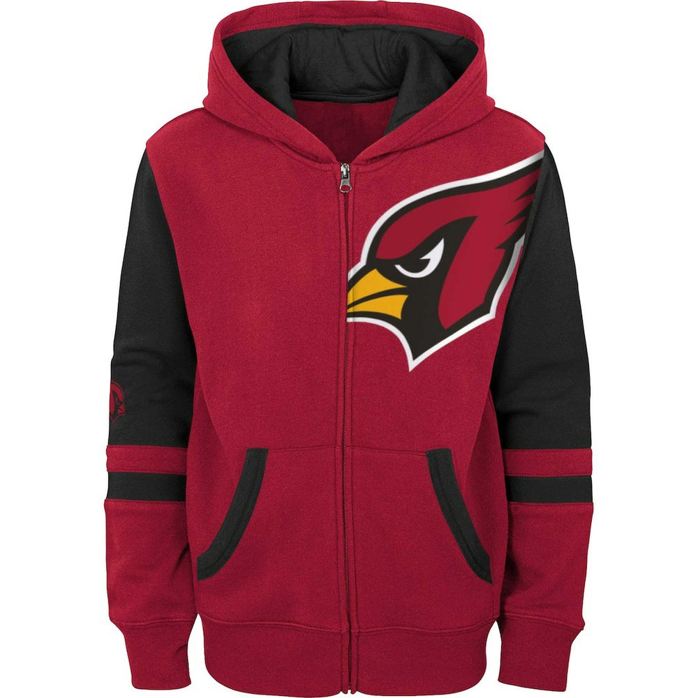 Arizona Cardinals  Youth Colorblock Full-Zip Hoodie