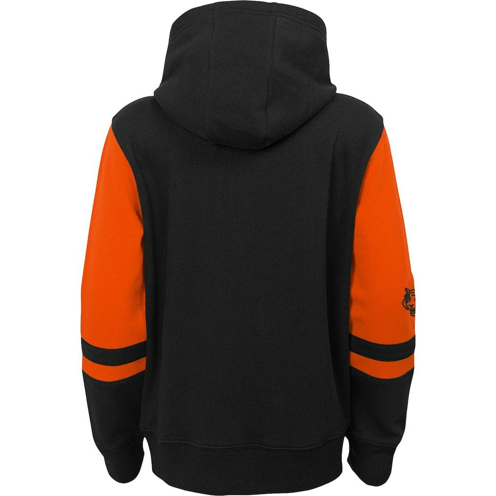 Cincinnati Bengals  Youth Colorblock Full-Zip Hoodie