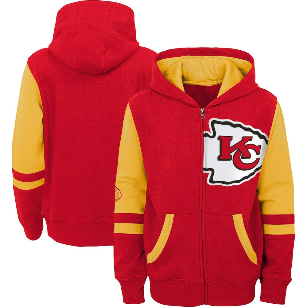 Kansas City Chiefs  Youth Colorblock Full-Zip Hoodie
