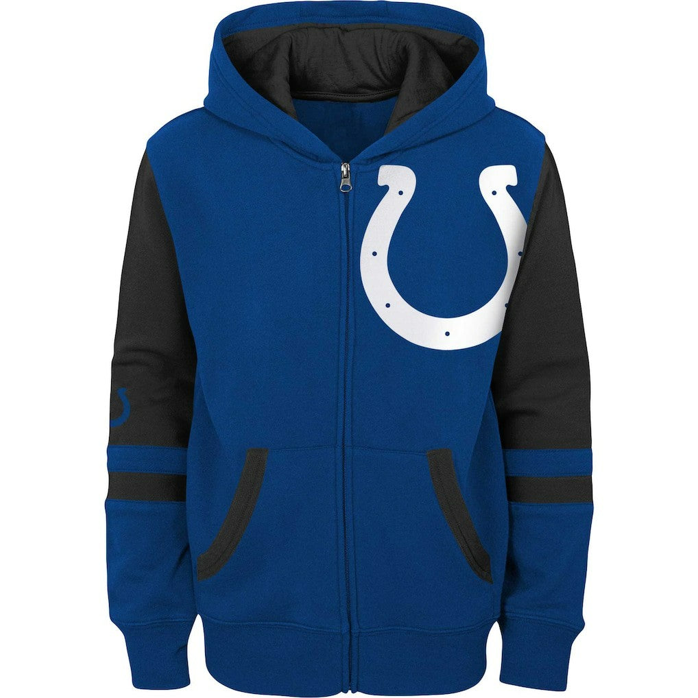 Indianapolis Colts  Youth Colorblock Full-Zip Hoodie