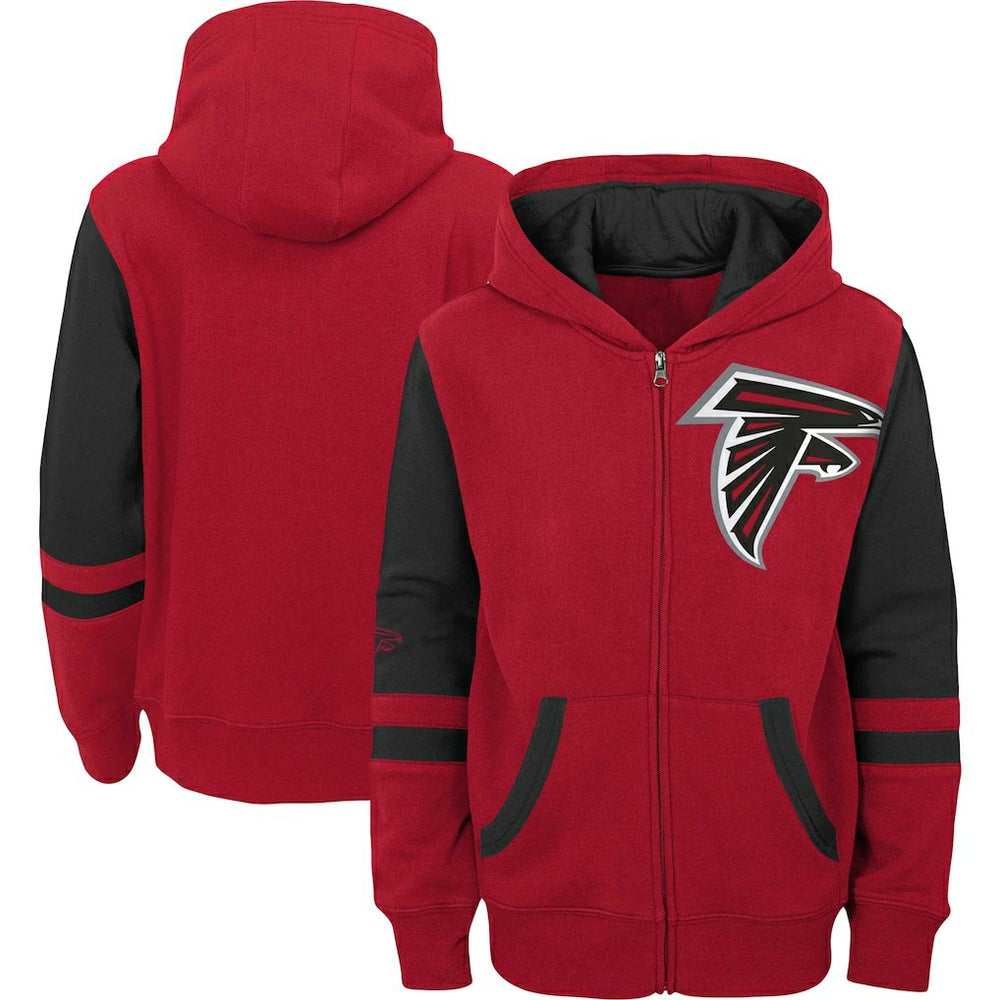 Atlanta Falcons  Youth Colorblock Full-Zip Hoodie