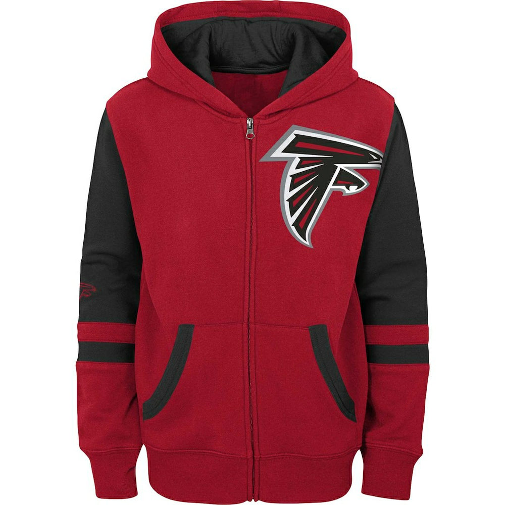 Atlanta Falcons  Youth Colorblock Full-Zip Hoodie