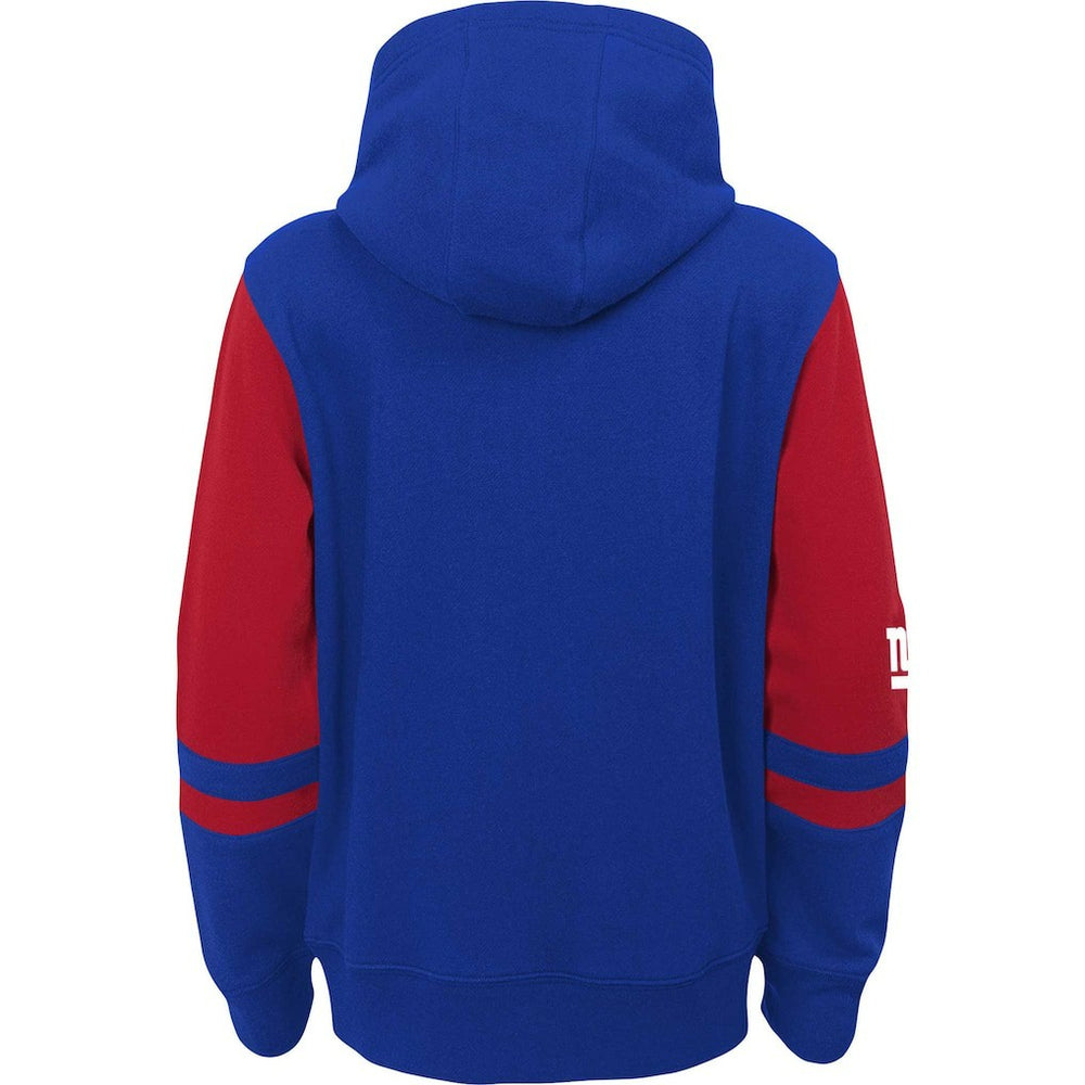 New York Giants  Youth Colorblock Full-Zip Hoodie