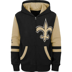 New Orleans Saints  Youth Colorblock Full-Zip Hoodie